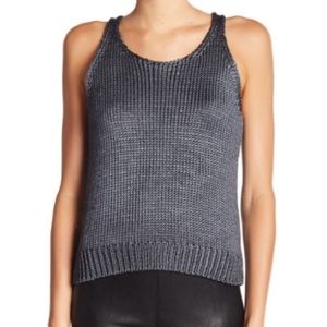 Vince Silk Knit Tank Top New Gray Small